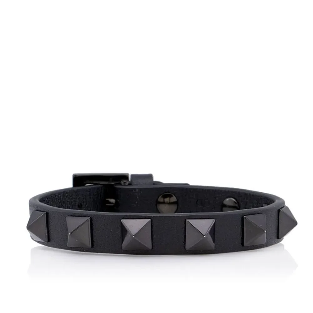 Valentino Calfskin Rockstud Bracelet